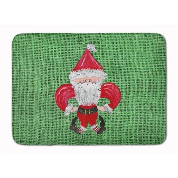Carolines Treasures Carolines Treasures 8746RUG Christmas Santa Fleur De Lis Machine Washable Memory Foam Mat 8746RUG - main